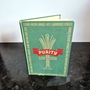 Rare 1945 Purity Cook Book, Green Cloth Hardcover, Made In Canada